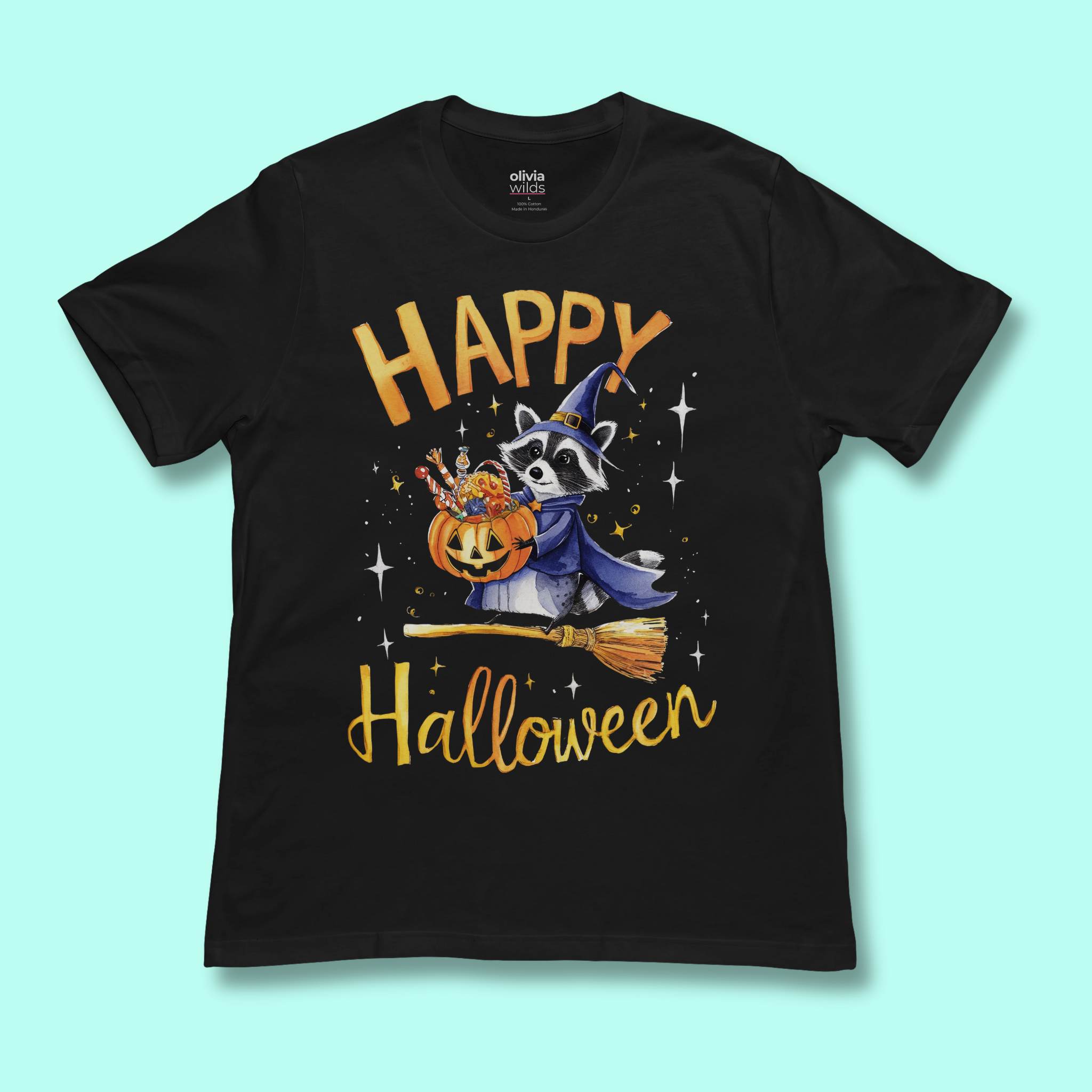 Halloween Raccoon Unisex Tee